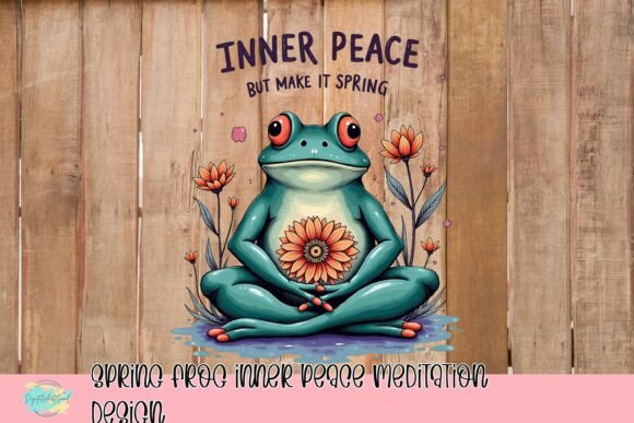 Download Spring Frog Inner Peace Meditation Design - Meditation design Collection