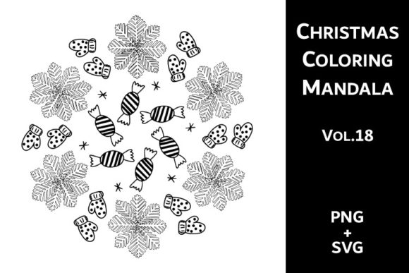 Download Christmas Coloring Mandala Vol.18 - Premium Resources